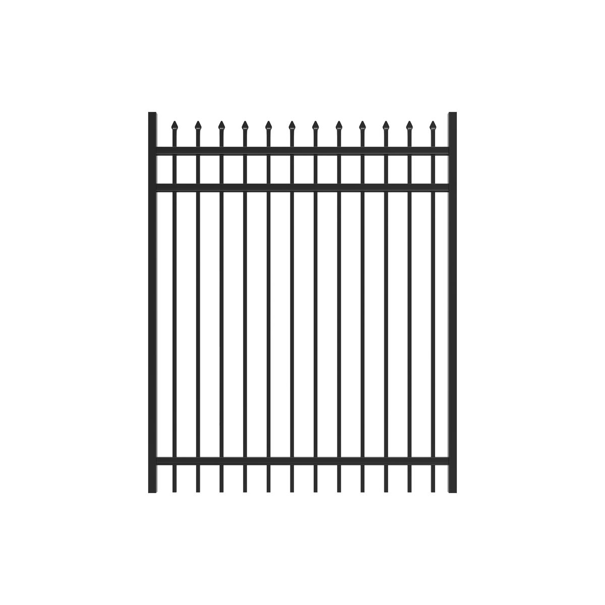 Georgetown Haven Series - Straight Gate - 6' x 5'-Aluminum Fence Gates-ActiveYards-Black-FenceCenter