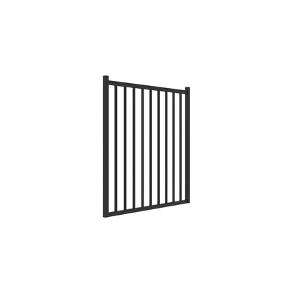 Cannon Haven Series - Straight Gate - 4' x 4'-Aluminum Fence Gates-ActiveYards-Black-FenceCenter