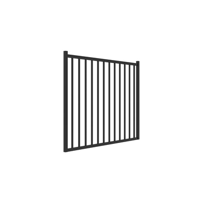 Cannon Haven Series - Straight Gate - 4' x 5'-Aluminum Fence Gates-ActiveYards-Black-FenceCenter