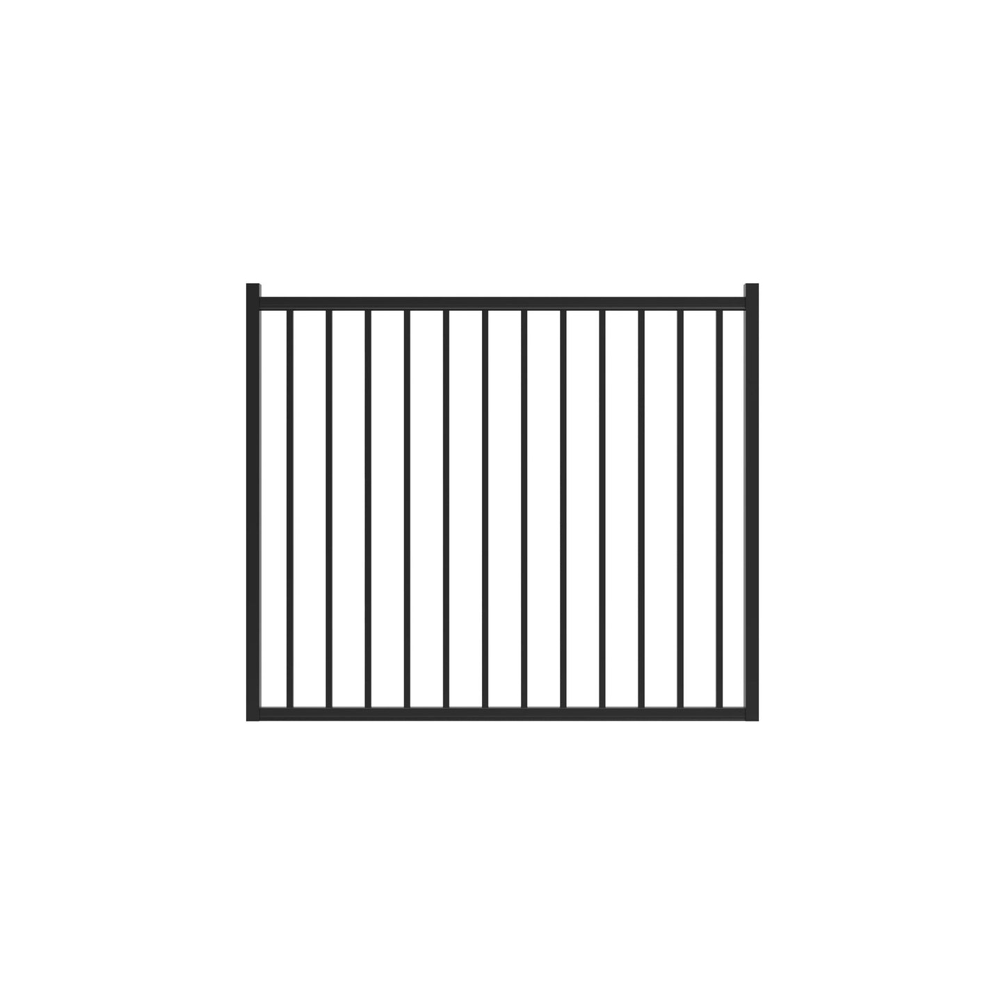 Cannon Haven Series - Straight Gate - 4' x 5'-Aluminum Fence Gates-ActiveYards-Black-FenceCenter