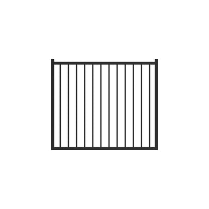 Cannon Haven Series - Straight Gate - 4' x 5'-Aluminum Fence Gates-ActiveYards-Black-FenceCenter