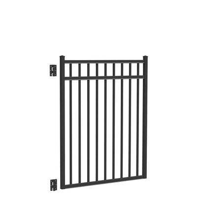 Princeton Haven Series - Straight Gate - 4½' x 4'-Aluminum Fence Gates-ActiveYards-Black-FenceCenter