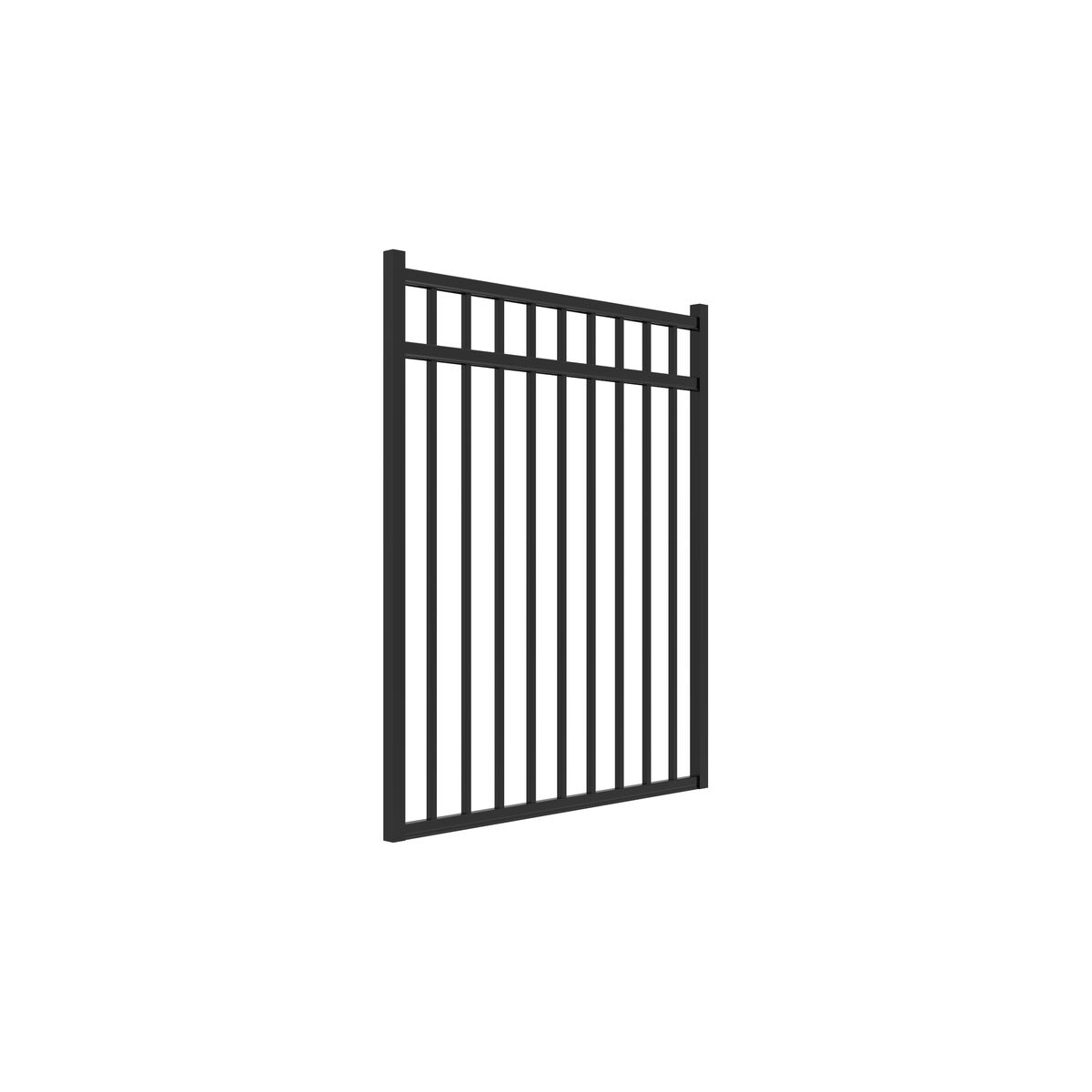 Princeton Haven Series - Straight Gate - 4½' x 4'-Aluminum Fence Gates-ActiveYards-Black-FenceCenter
