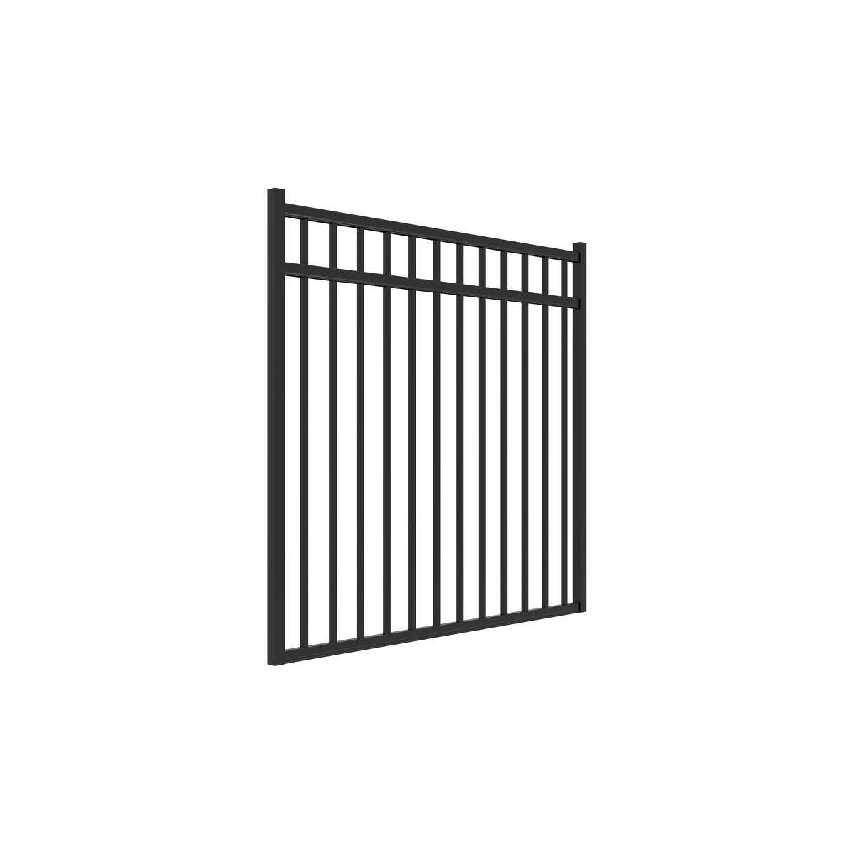 Princeton Haven Series - Straight Gate - 4½' x 5'-Aluminum Fence Gates-ActiveYards-Black-FenceCenter