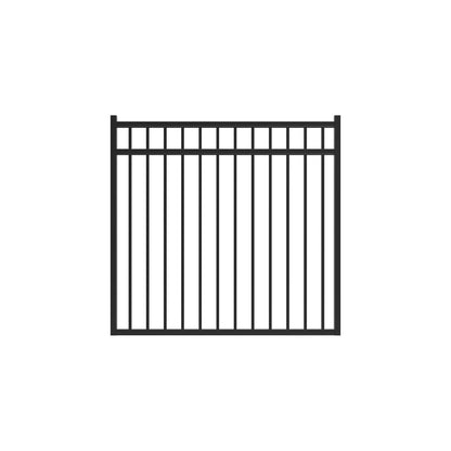 Princeton Haven Series - Straight Gate - 4½' x 5'-Aluminum Fence Gates-ActiveYards-Black-FenceCenter