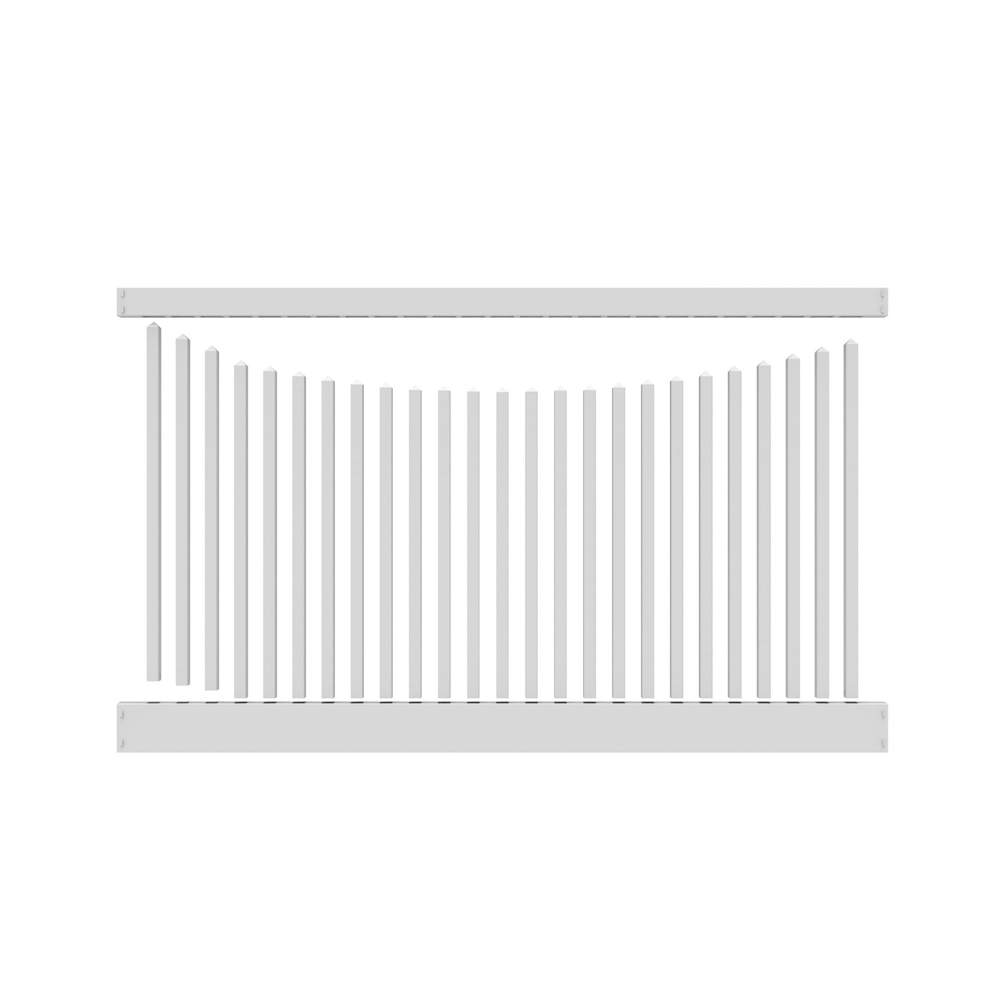 Chestnut Scallop Haven Series - Fence Panel - 4' x 8'-Vinyl Fence Panels-ActiveYards-White-FenceCenter