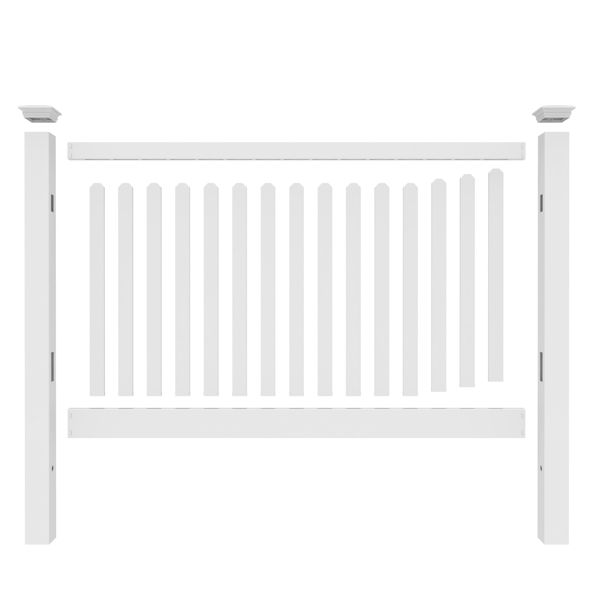 Rockport Haven Series - Fence Panel - 4' x 8'-Vinyl Fence Panels-ActiveYards-White-FenceCenter