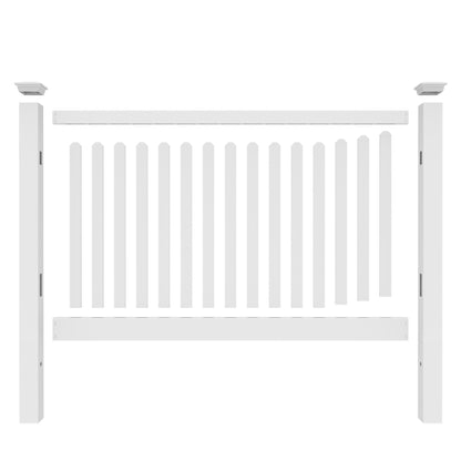 Rockport Haven Series - Fence Panel - 4' x 8'-Vinyl Fence Panels-ActiveYards-White-FenceCenter