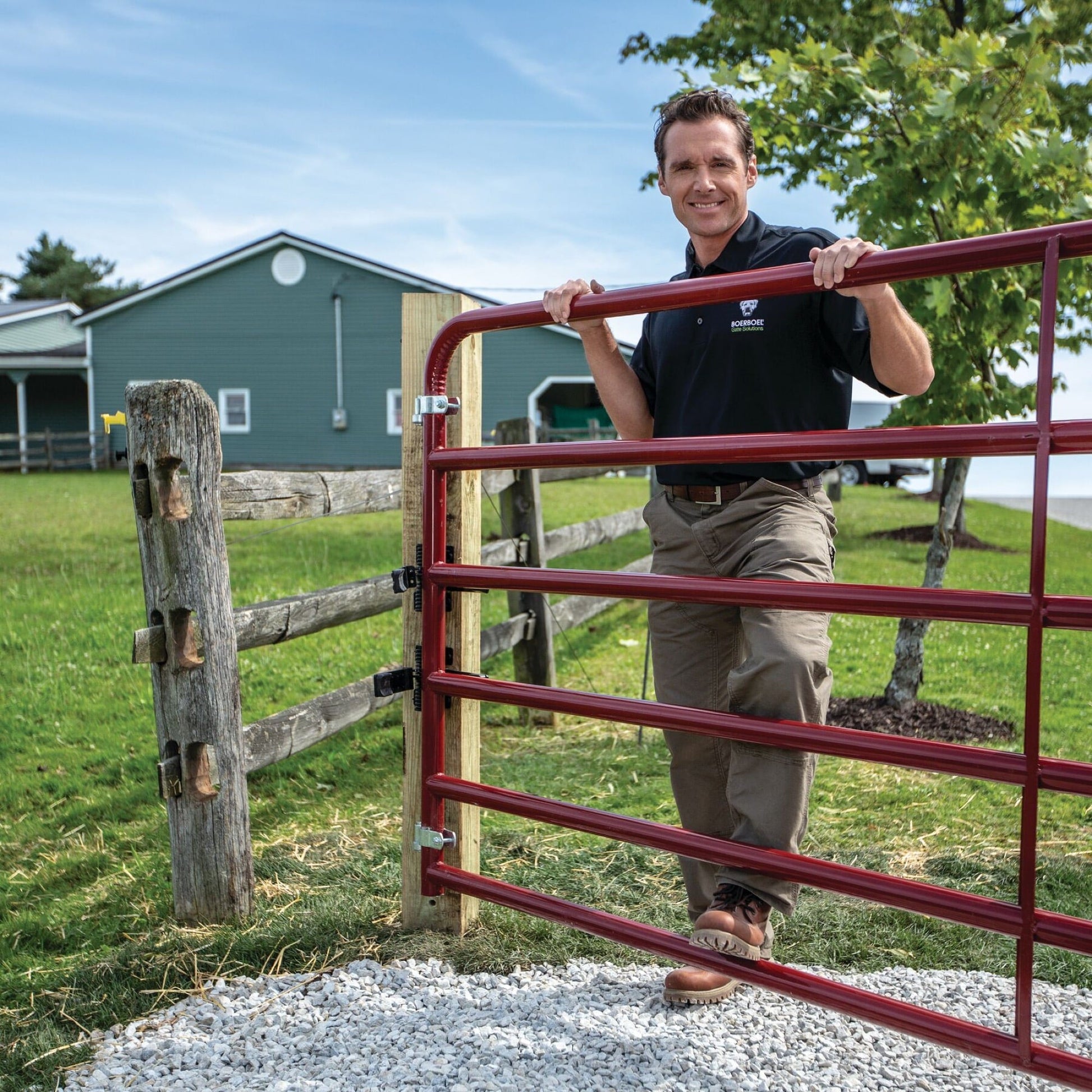 Chain Link/Farm Hinge - Heavy Duty-Hinges-BOL Hardware-Matte Silver-6-FenceCenter