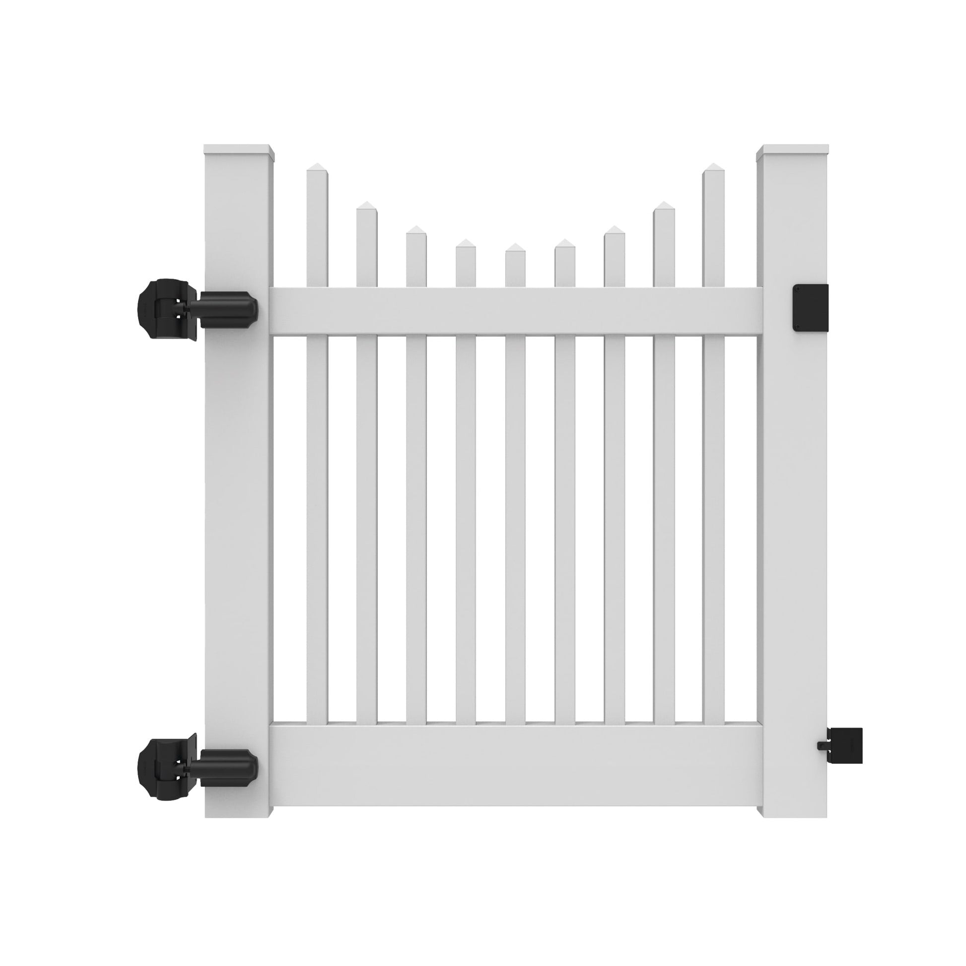 Cape Cod Scallop  - Walk Gate - 4' x 46"-Vinyl Fence Gates-catalyst-White-FenceCenter