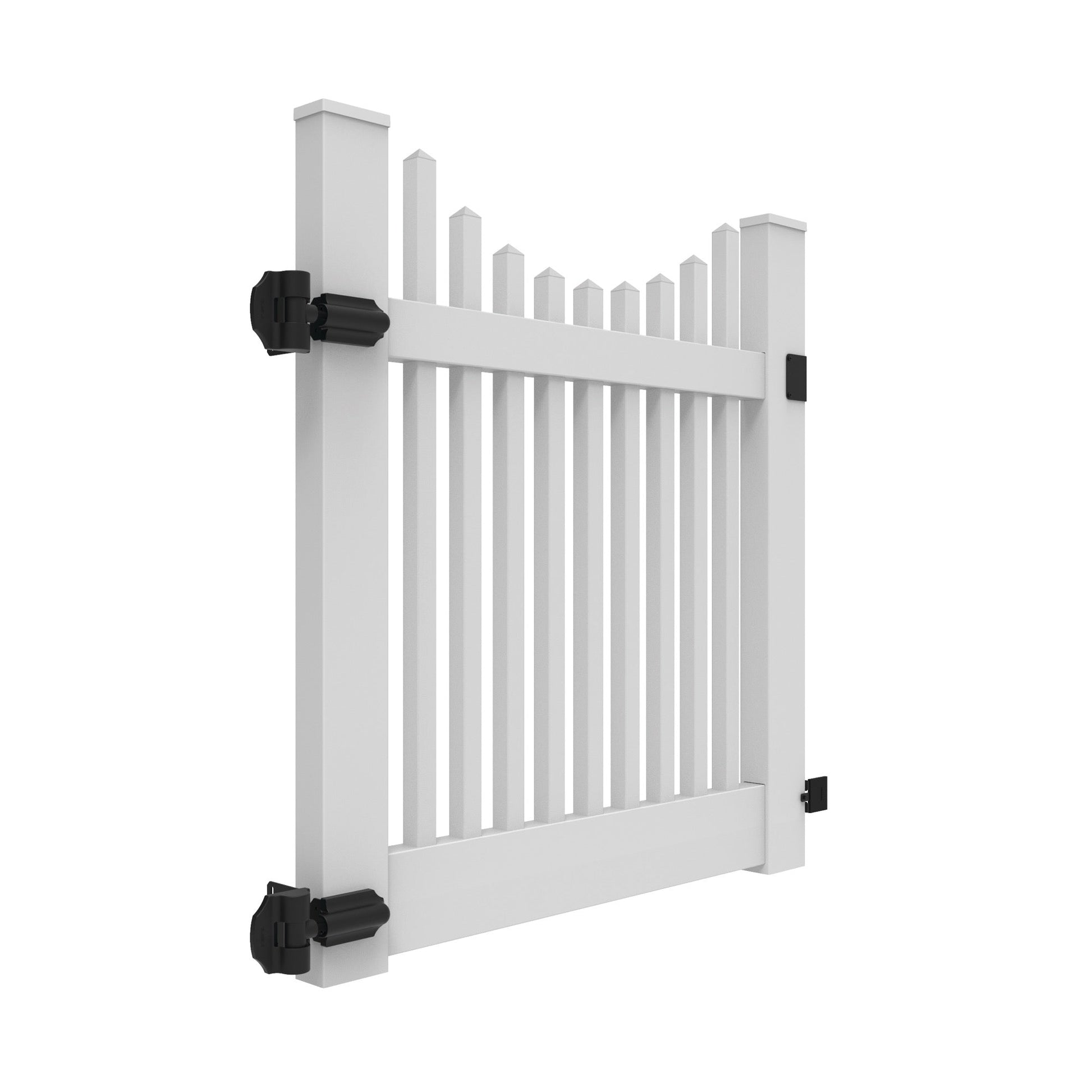 Cape Cod Scallop  - Walk Gate - 4' x 46"-Vinyl Fence Gates-catalyst-White-FenceCenter