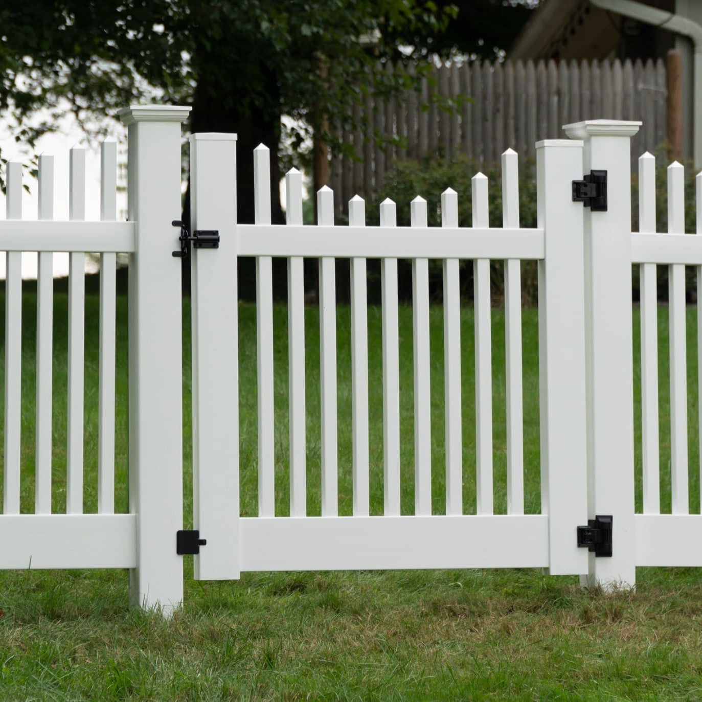 Cape Cod Scallop  - Walk Gate - 4' x 46"-Vinyl Fence Gates-catalyst-White-FenceCenter