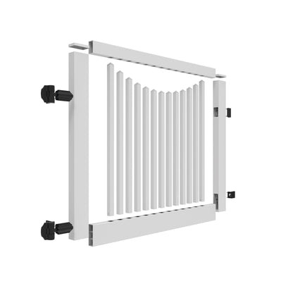 Cape Cod Scallop  - Drive Gate - 4' x 58"-Vinyl Fence Gates-catalyst-White-FenceCenter
