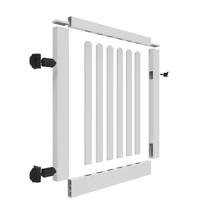 Rockport Haven Series - Walk Gate - 4' x 46"-Vinyl Fence Gates-ActiveYards-White-FenceCenter