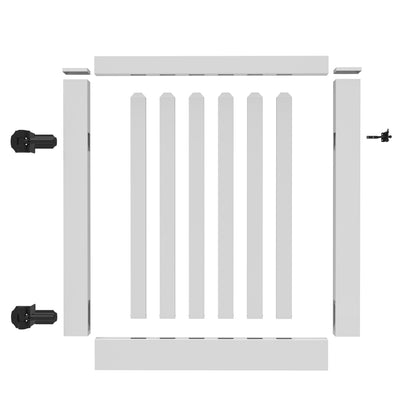 Rockport Haven Series - Walk Gate - 4' x 46"-Vinyl Fence Gates-ActiveYards-White-FenceCenter
