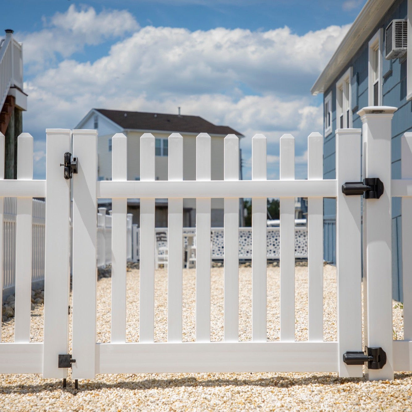 Rockport Haven Series - Drive Gate - 4' x 58"-Vinyl Fence Gates-ActiveYards-White-FenceCenter