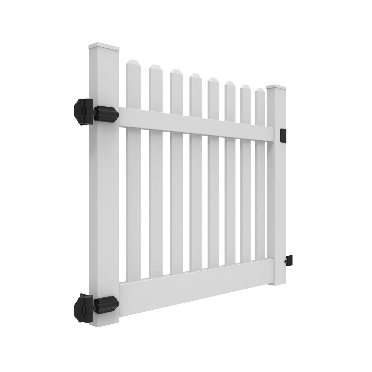 Rockport Haven Series - Drive Gate - 4' x 58"-Vinyl Fence Gates-ActiveYards-White-FenceCenter