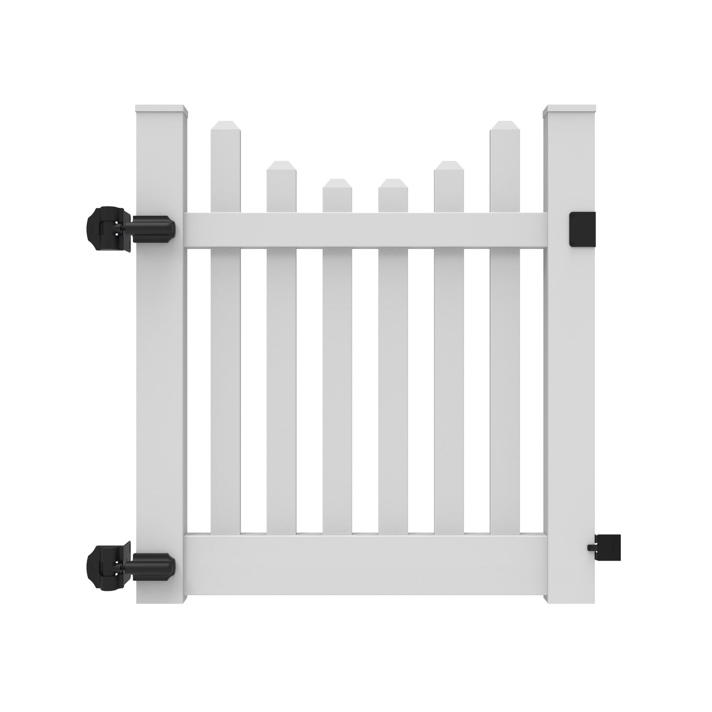 Rockport Scallop Haven Series - Walk Gate - 4' x 46"-Vinyl Fence Gates-ActiveYards-White-FenceCenter