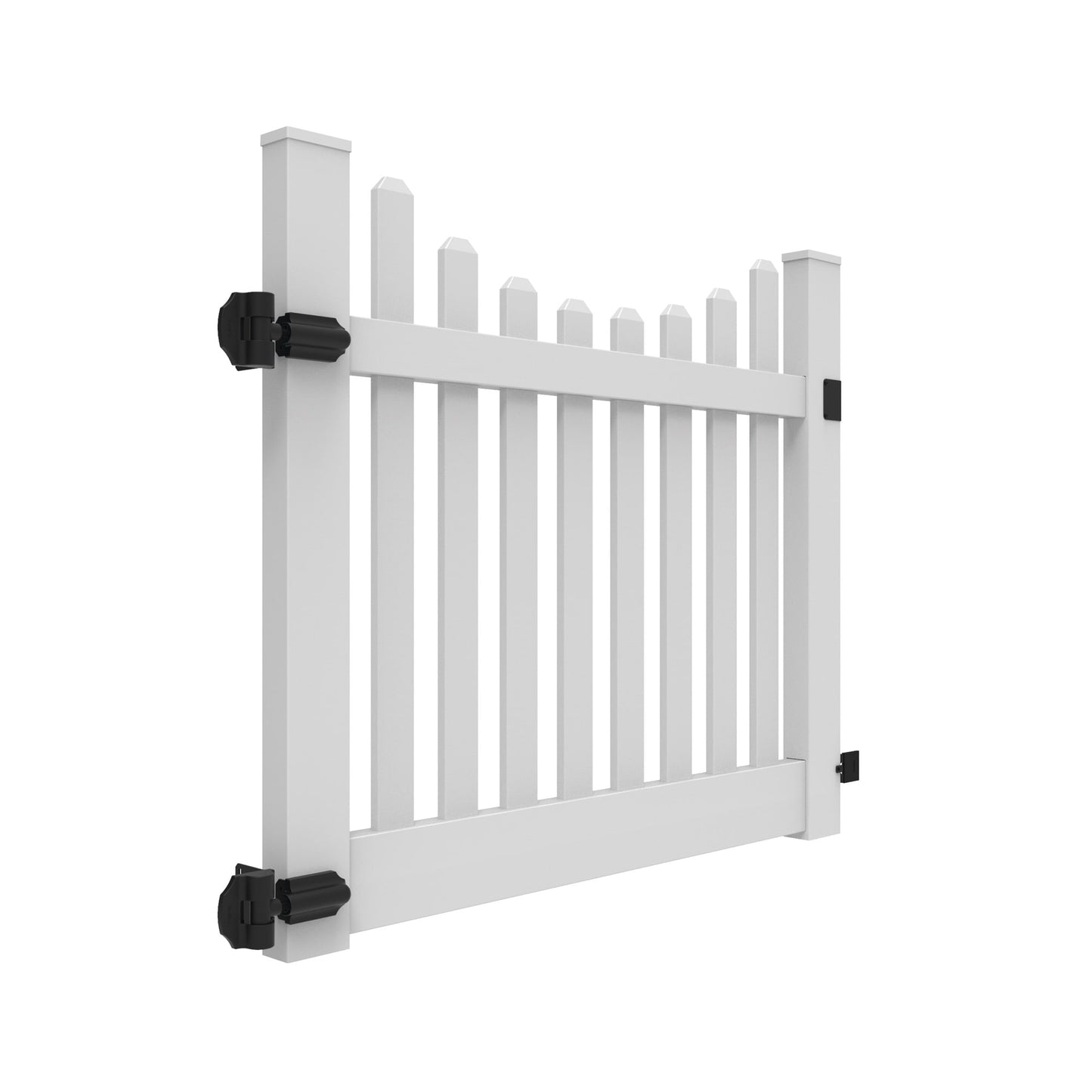 Rockport Scallop Haven Series - Drive Gate - 4' x 58"-Vinyl Fence Gates-ActiveYards-White-FenceCenter