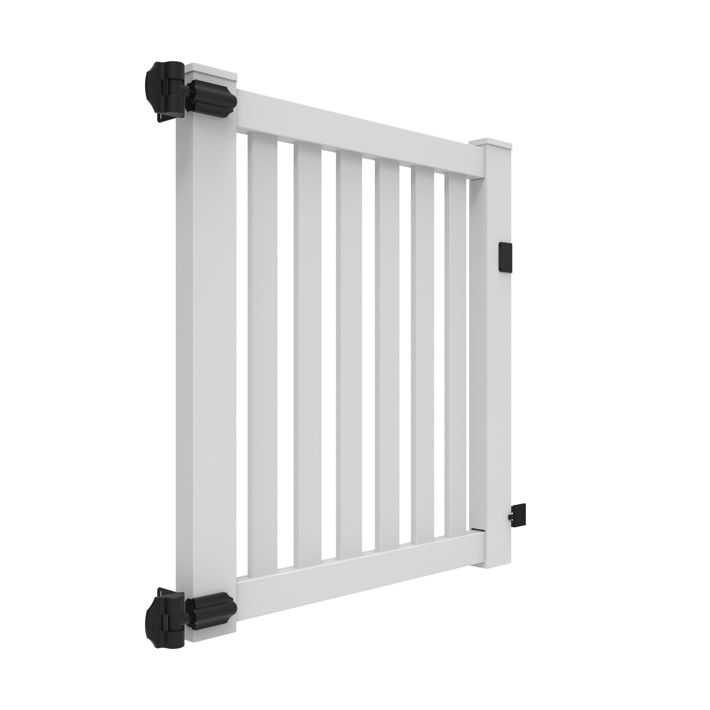 Norwalk Slim Haven Series - Walk Gate - 4' x 46"-Vinyl Fence Gates-ActiveYards-White-FenceCenter