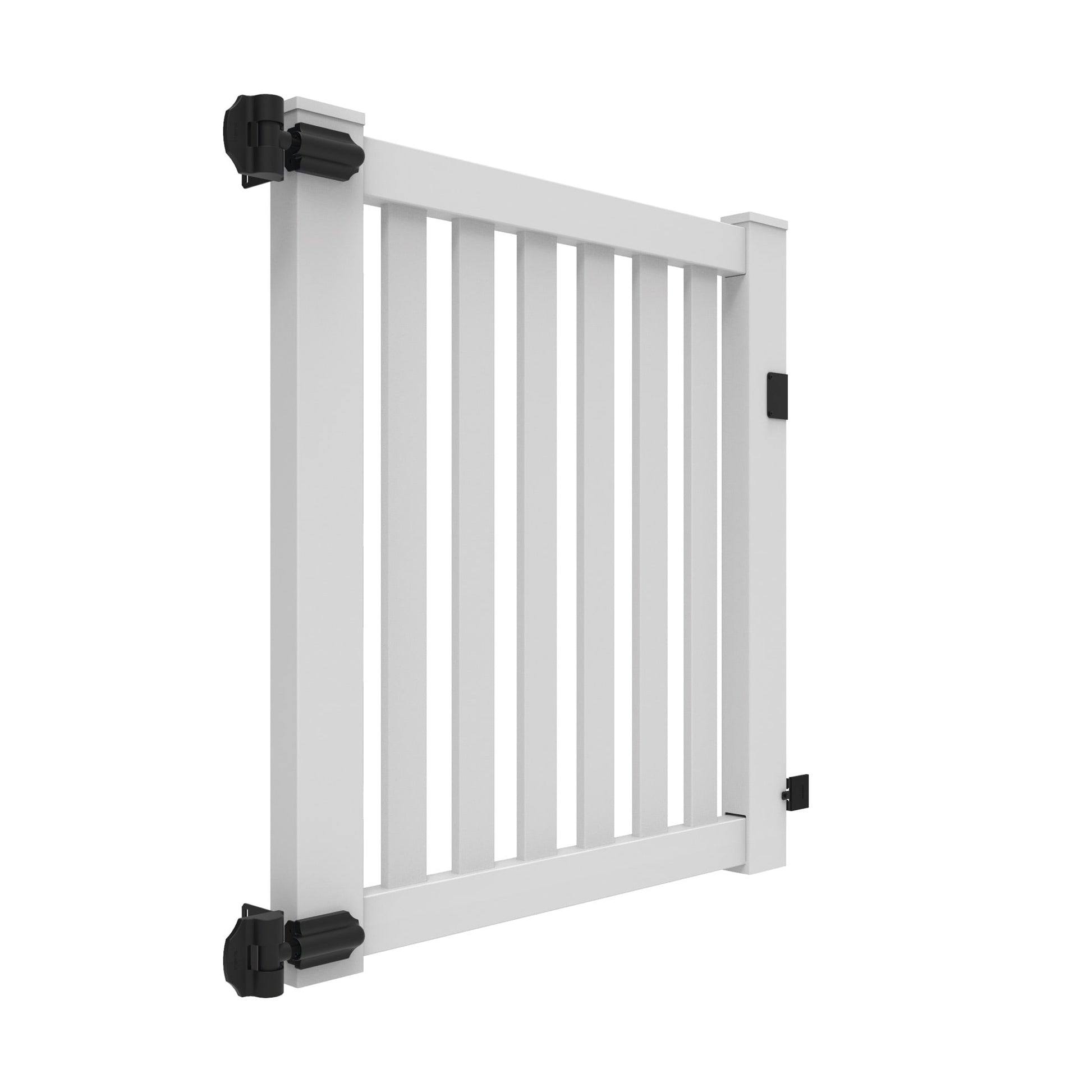 Norwalk Slim Haven Series - Walk Gate - 4' x 46"-Vinyl Fence Gates-ActiveYards-White-FenceCenter