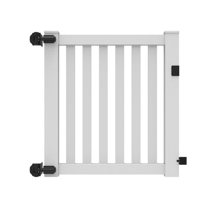 Norwalk Slim Haven Series - Walk Gate - 4' x 46"-Vinyl Fence Gates-ActiveYards-White-FenceCenter