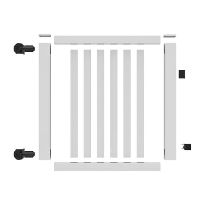 Norwalk Slim Haven Series - Walk Gate - 4' x 46"-Vinyl Fence Gates-ActiveYards-White-FenceCenter