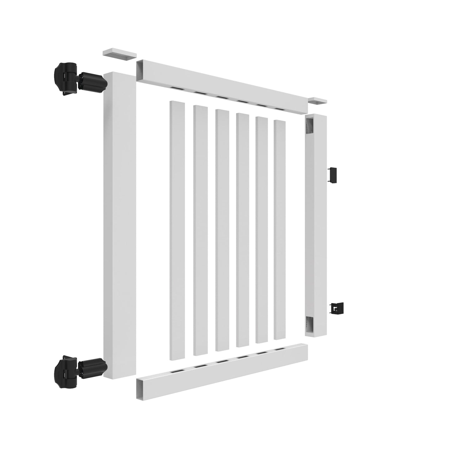 Norwalk Slim Haven Series - Walk Gate - 4' x 46"-Vinyl Fence Gates-ActiveYards-White-FenceCenter