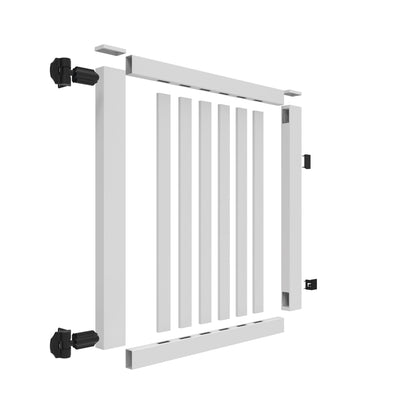 Norwalk Slim Haven Series - Walk Gate - 4' x 46"-Vinyl Fence Gates-ActiveYards-White-FenceCenter