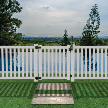 Norwalk Slim Haven Series - Walk Gate - 4' x 46"-Vinyl Fence Gates-ActiveYards-White-FenceCenter