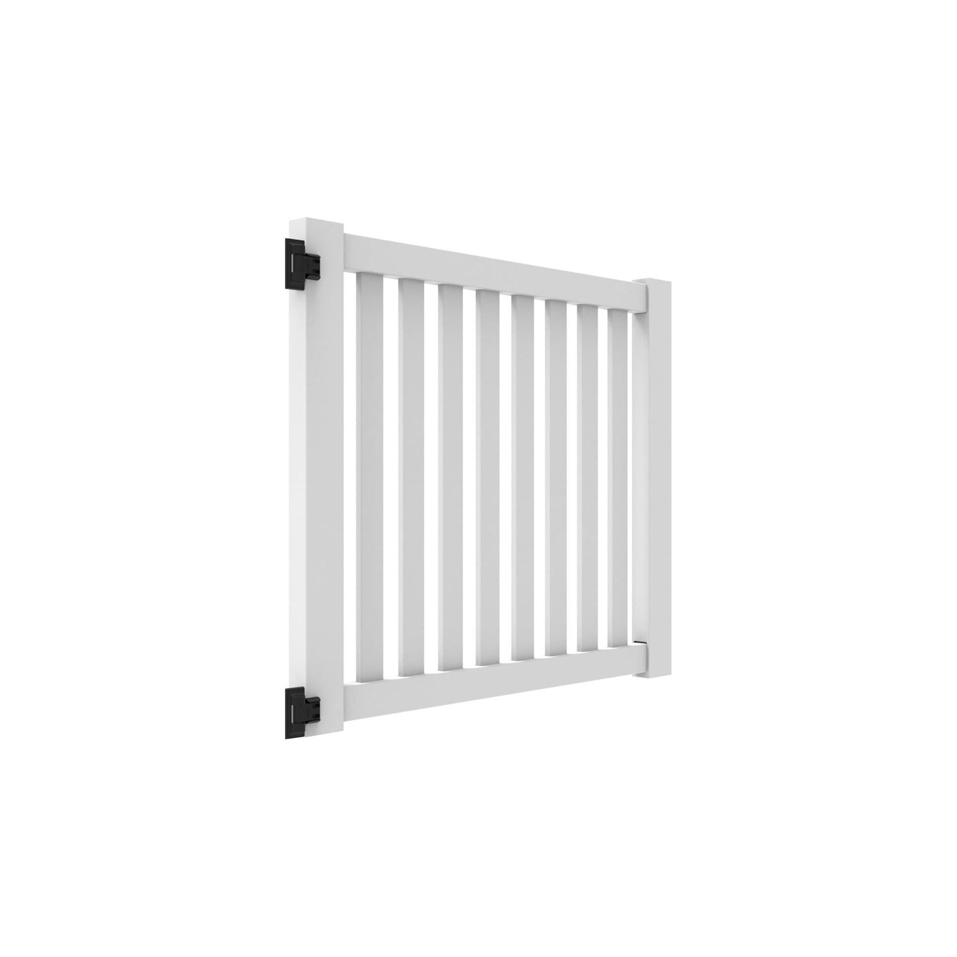 Norwalk Slim Haven Series - Drive Gate - 4' x 58"-Vinyl Fence Gates-ActiveYards-White-FenceCenter