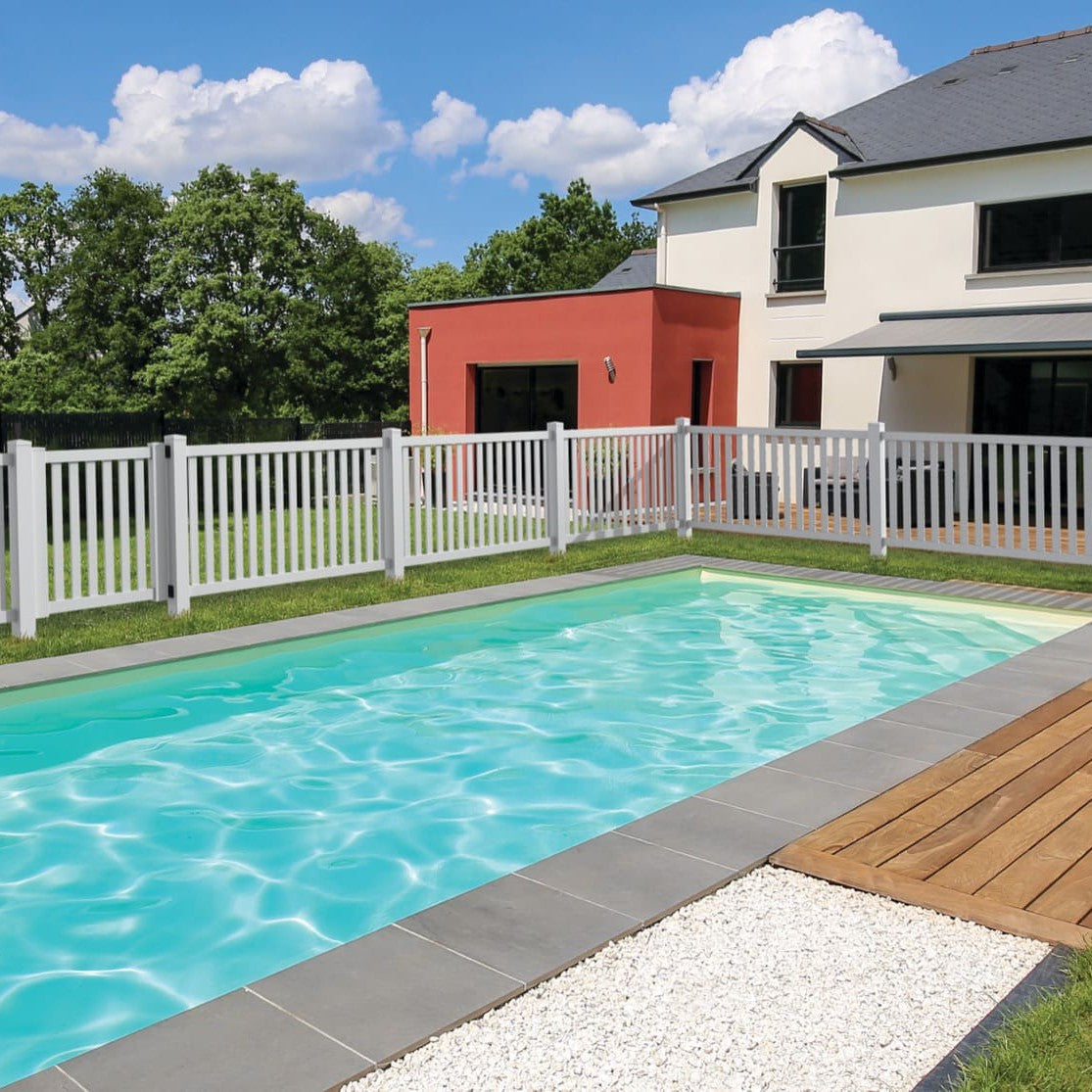 Norwalk Slim Haven Series - Drive Gate - 4' x 58"-Vinyl Fence Gates-ActiveYards-White-FenceCenter