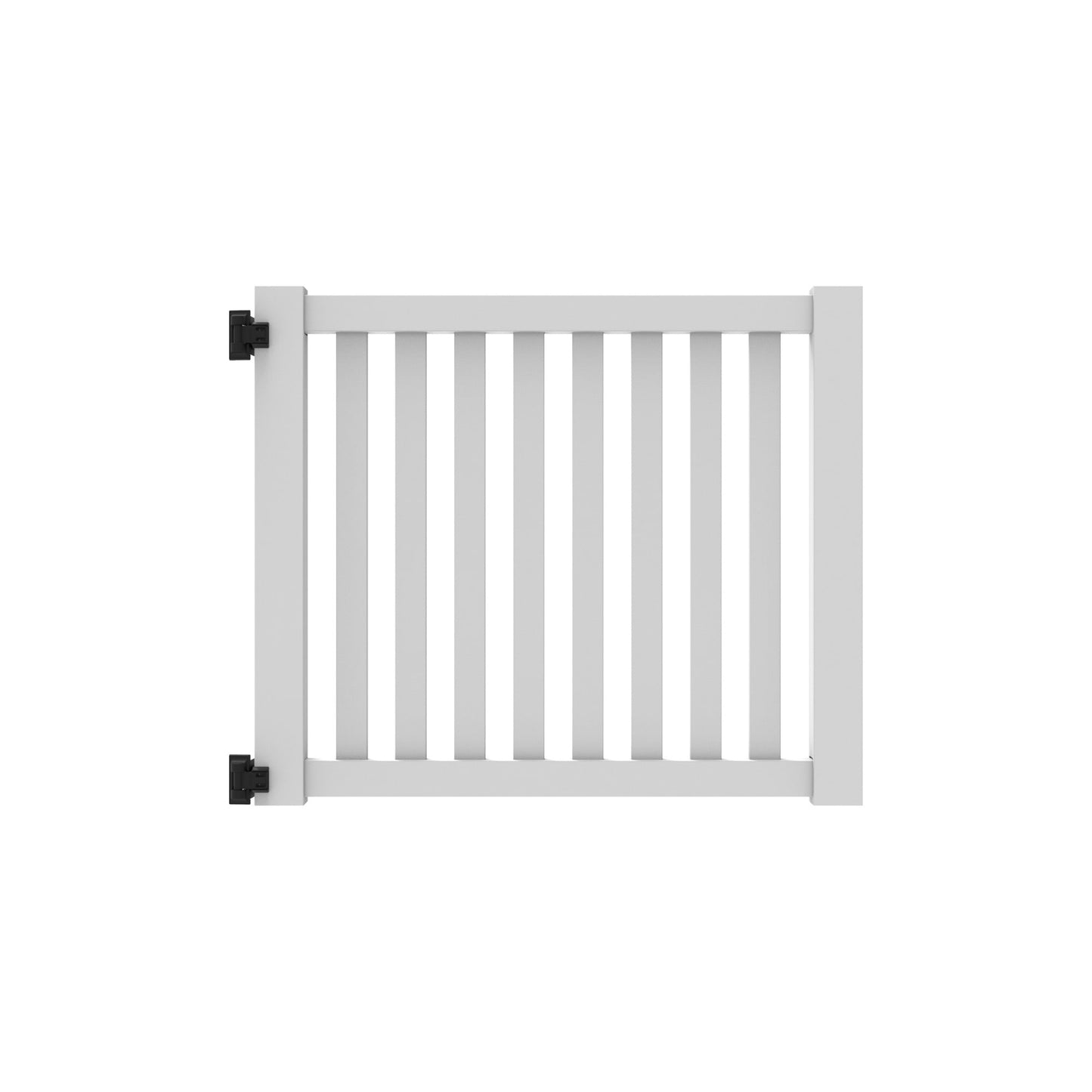 Norwalk Slim Haven Series - Drive Gate - 4' x 58"-Vinyl Fence Gates-ActiveYards-White-FenceCenter