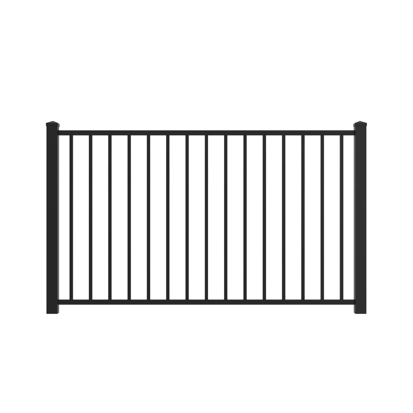 Cannon Haven Series - Fence Panel - 4' x 6'-Aluminum Fence Panels-ActiveYards-Black-FenceCenter
