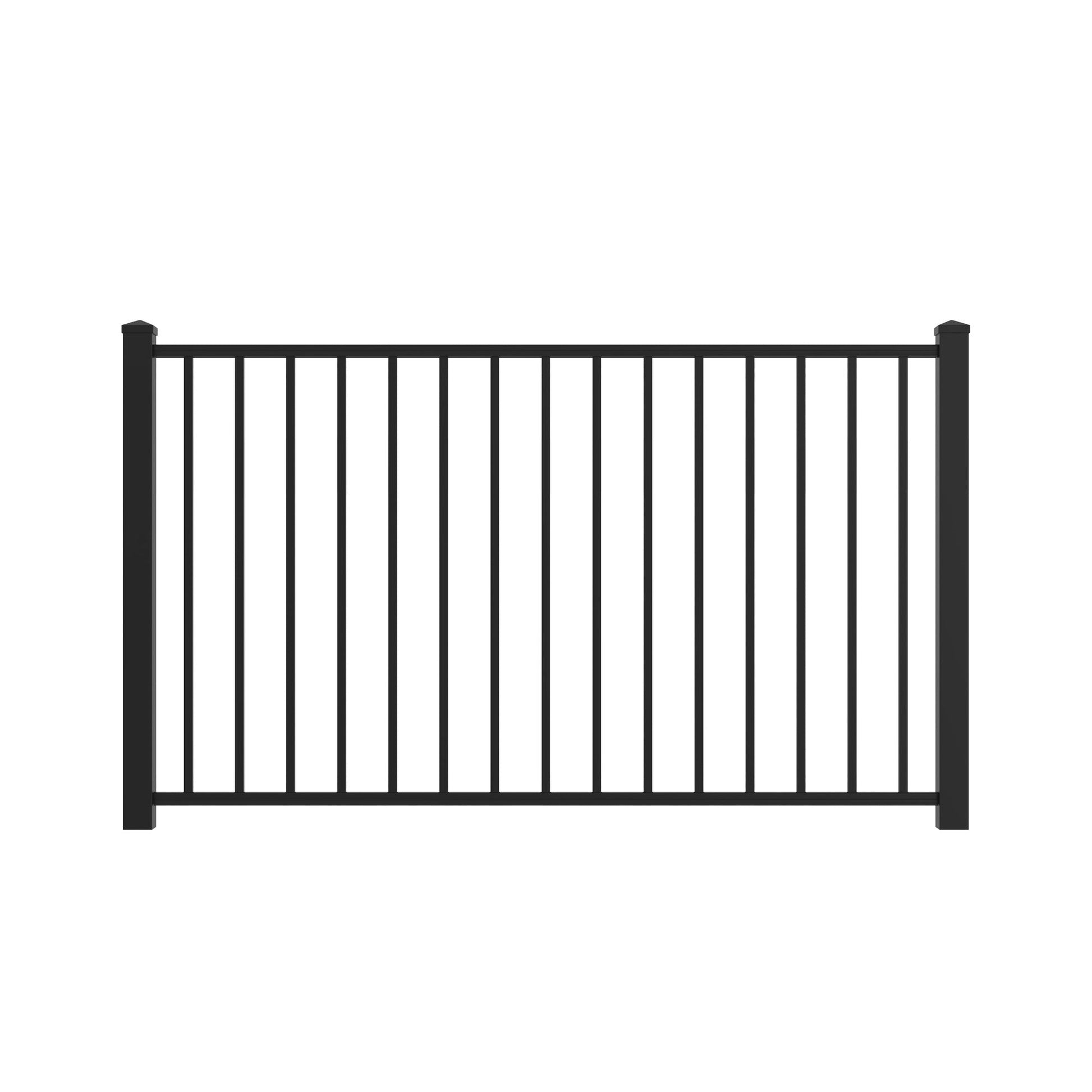 Cannon Haven Series - Fence Panel - 4' x 6'-Aluminum Fence Panels-ActiveYards-Black-FenceCenter