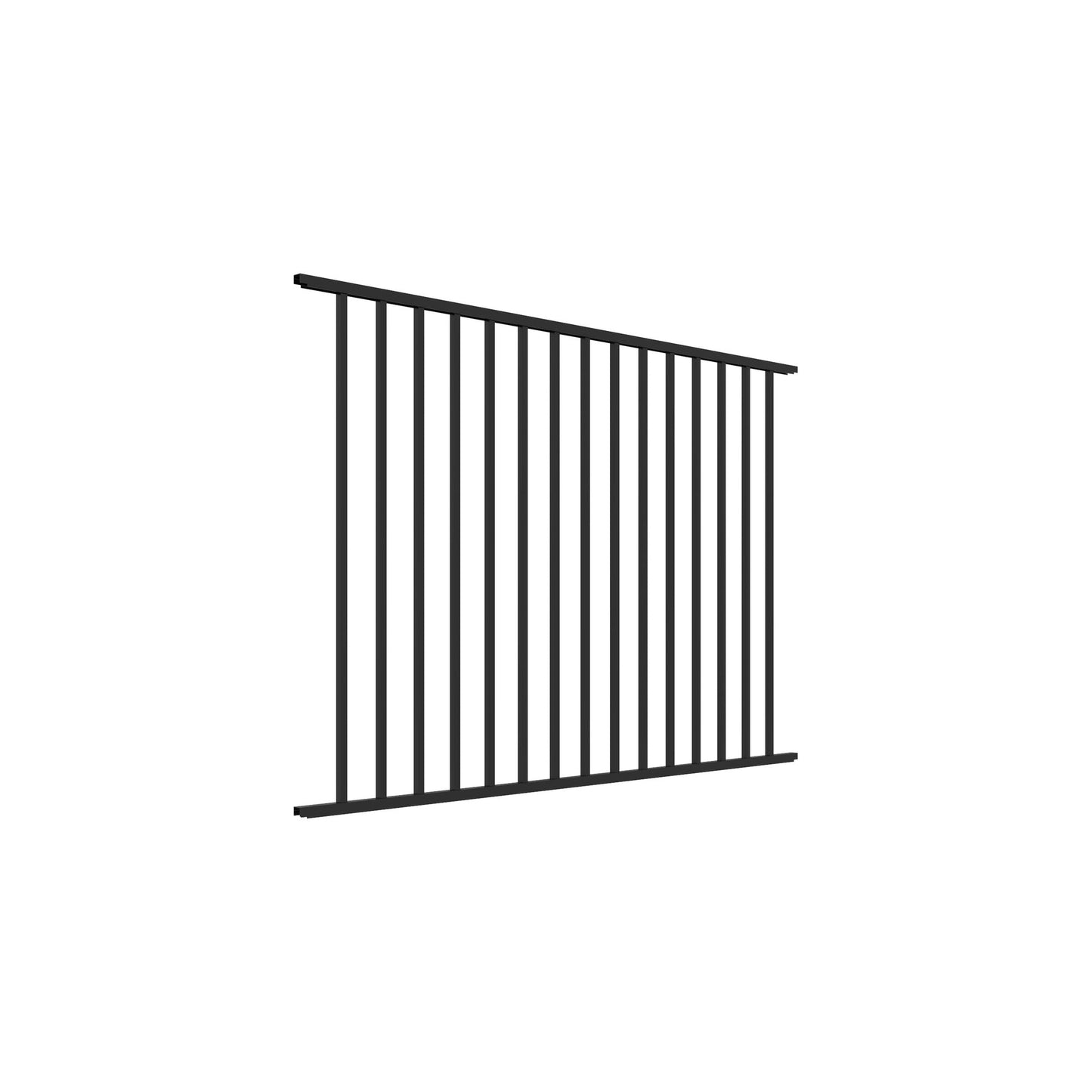 Cannon Haven Series - Fence Panel - 4' x 6'-Aluminum Fence Panels-ActiveYards-Black-FenceCenter