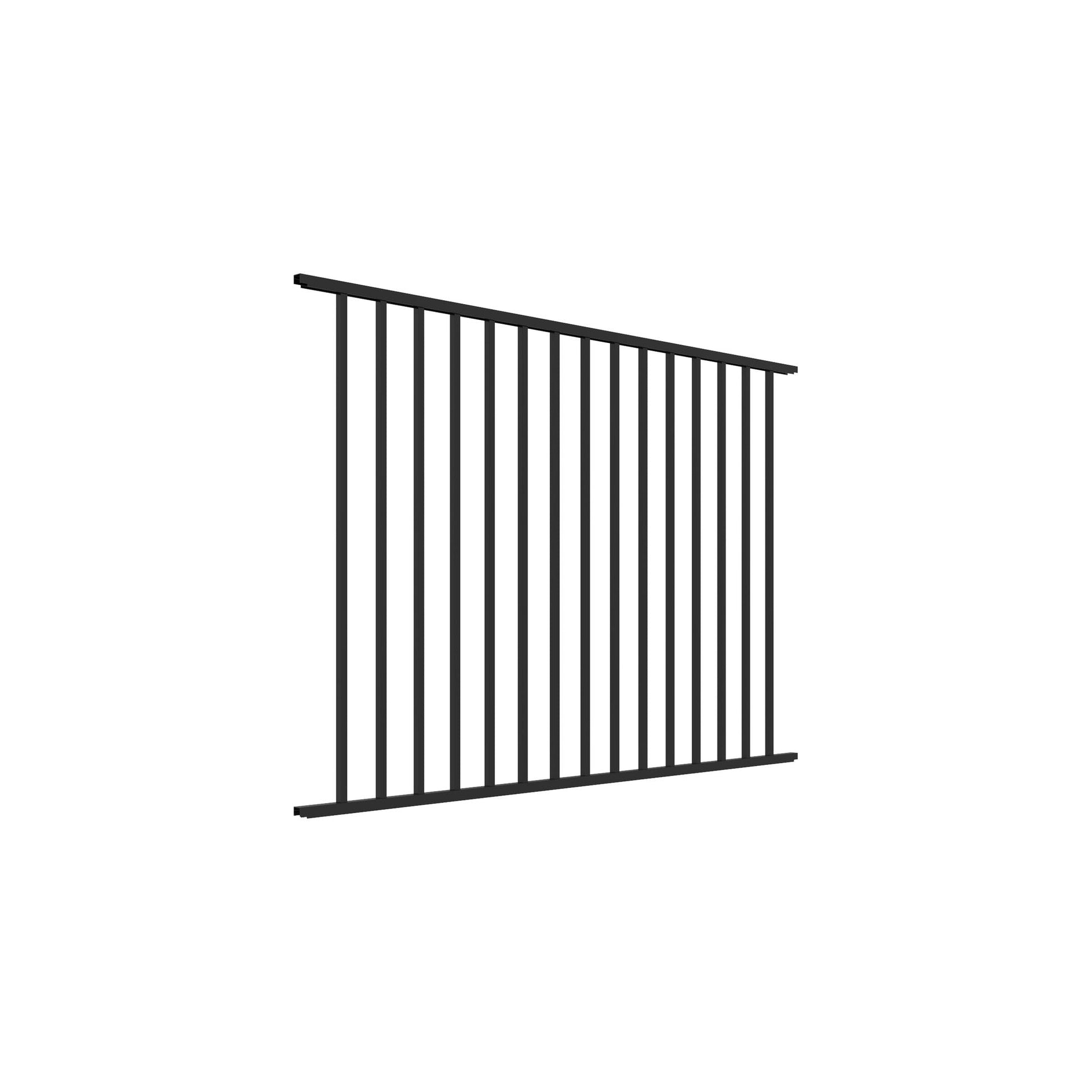 Cannon Haven Series - Fence Panel - 4' x 6'-Aluminum Fence Panels-ActiveYards-Black-FenceCenter