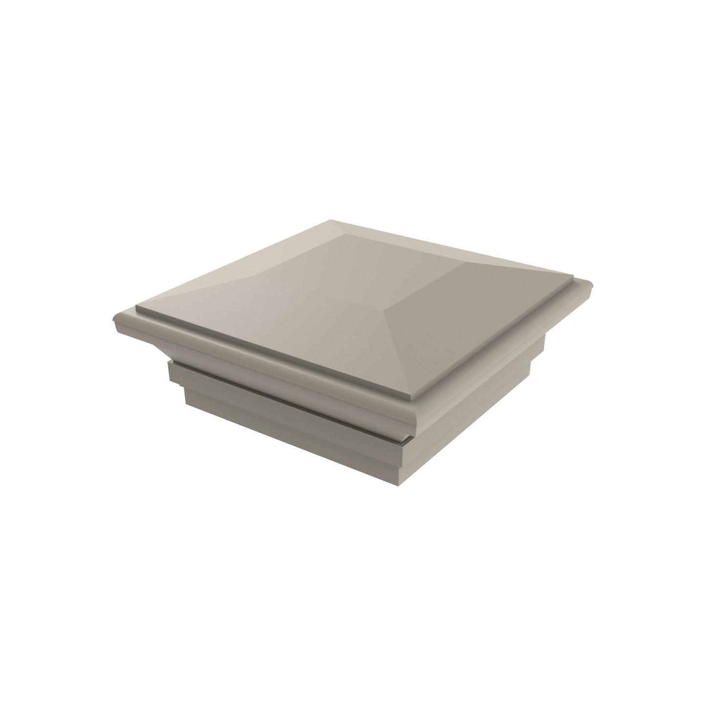 Contemporary Post Cap - 5" x 5"-Fence Post Caps-ActiveYards-Clay-FenceCenter