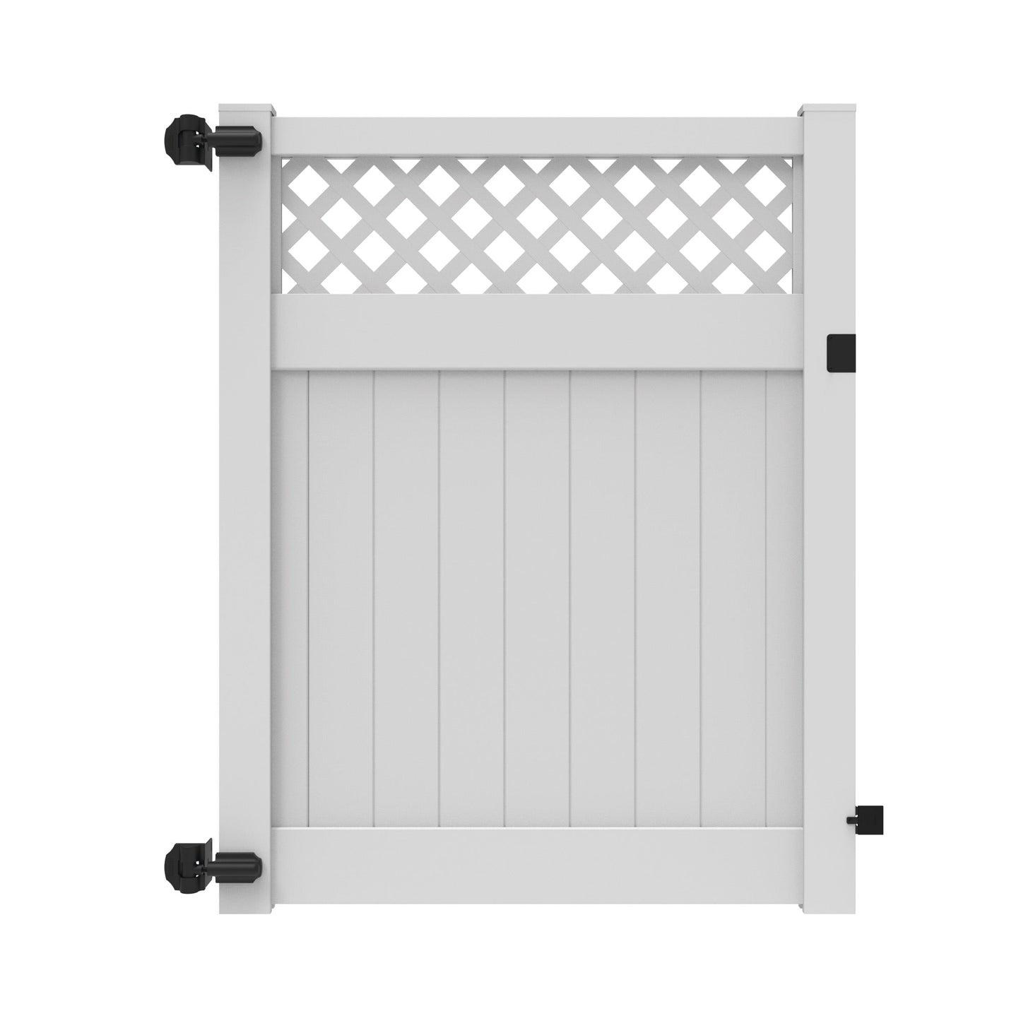 Tybee Home Series - Drive Gate - 6' x 58"-Vinyl Fence Gates-ActiveYards-White-FenceCenter