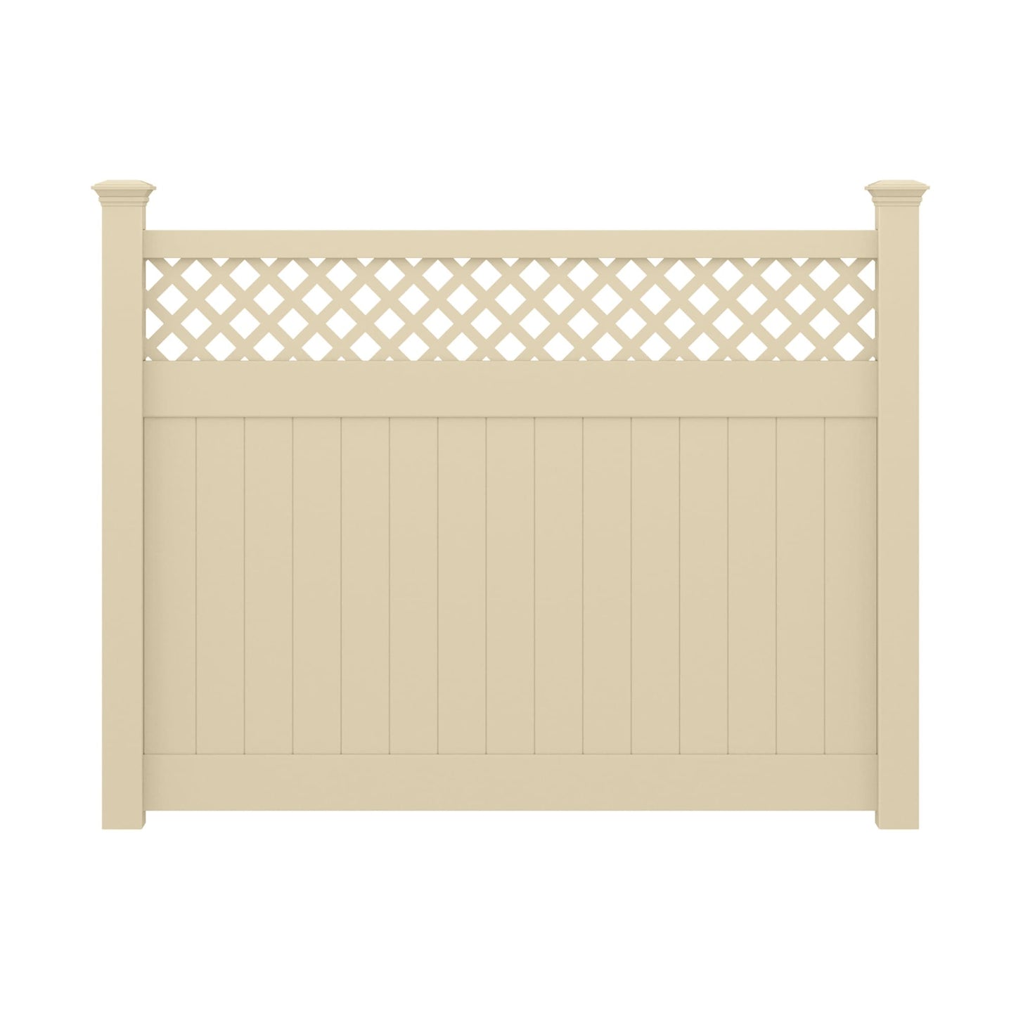 Tybee Home Series - Fence Panel - 6' x 8'-Vinyl Fence Panels-ActiveYards-Sand-FenceCenter