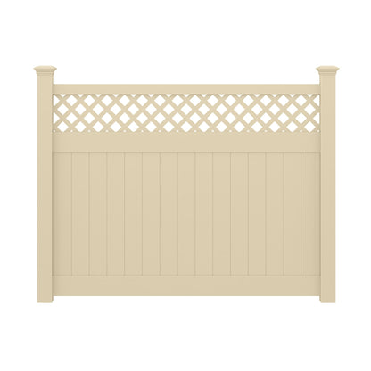 Tybee Home Series - Fence Panel - 6' x 8'-Vinyl Fence Panels-ActiveYards-Sand-FenceCenter