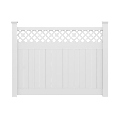 Tybee Home Series - Fence Panel - 6' x 8'-Vinyl Fence Panels-ActiveYards-White-FenceCenter