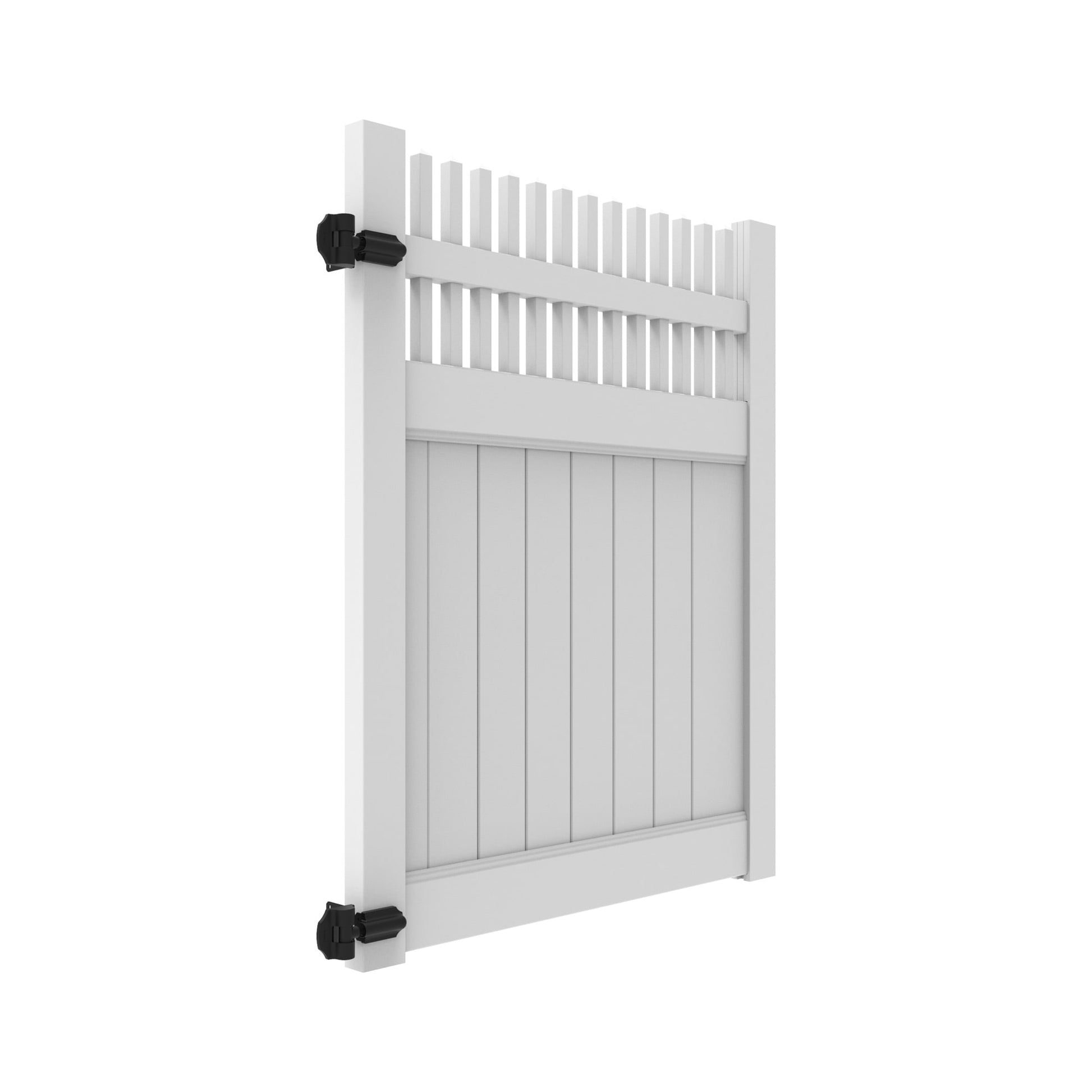 Clearwater Haven Series - Drive Gate - 6' x 58"-Vinyl Fence Gates-ActiveYards-White-FenceCenter