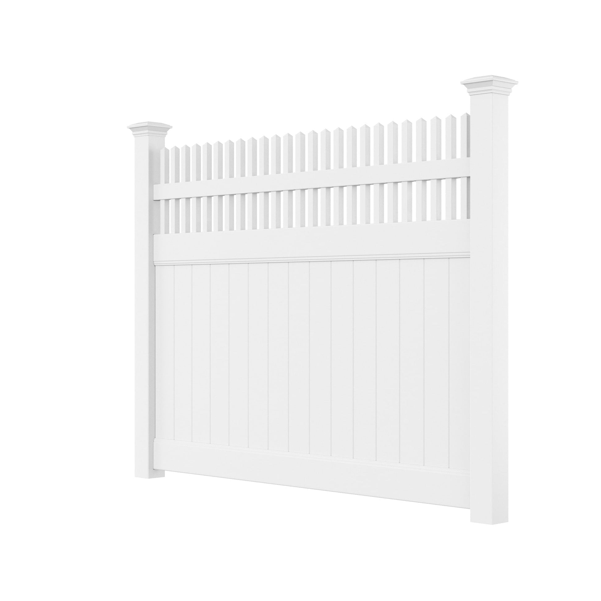 Clearwater Haven Series - Fence Panel - 6' x 8'-Vinyl Fence Panels-ActiveYards-White-FenceCenter