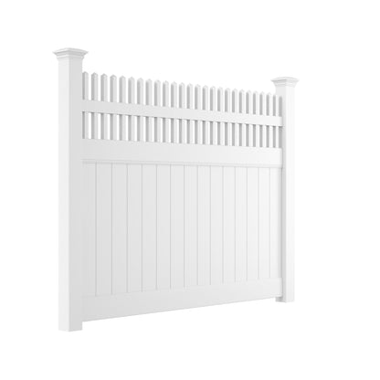 Clearwater Haven Series - Fence Panel - 6' x 8'-Vinyl Fence Panels-ActiveYards-White-FenceCenter