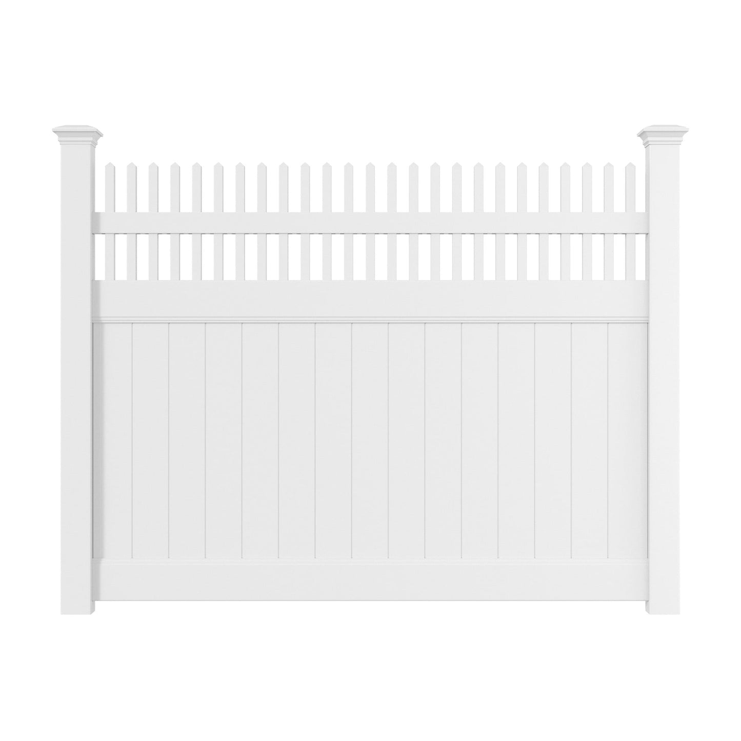 Clearwater Haven Series - Fence Panel - 6' x 8'-Vinyl Fence Panels-ActiveYards-White-FenceCenter
