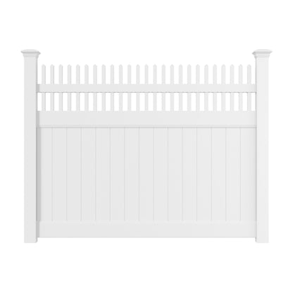 Clearwater Haven Series - Fence Panel - 6' x 8'-Vinyl Fence Panels-ActiveYards-White-FenceCenter