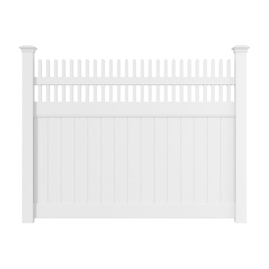 Clearwater Haven Series - Fence Panel - 6' x 8'-Vinyl Fence Panels-ActiveYards-White-FenceCenter