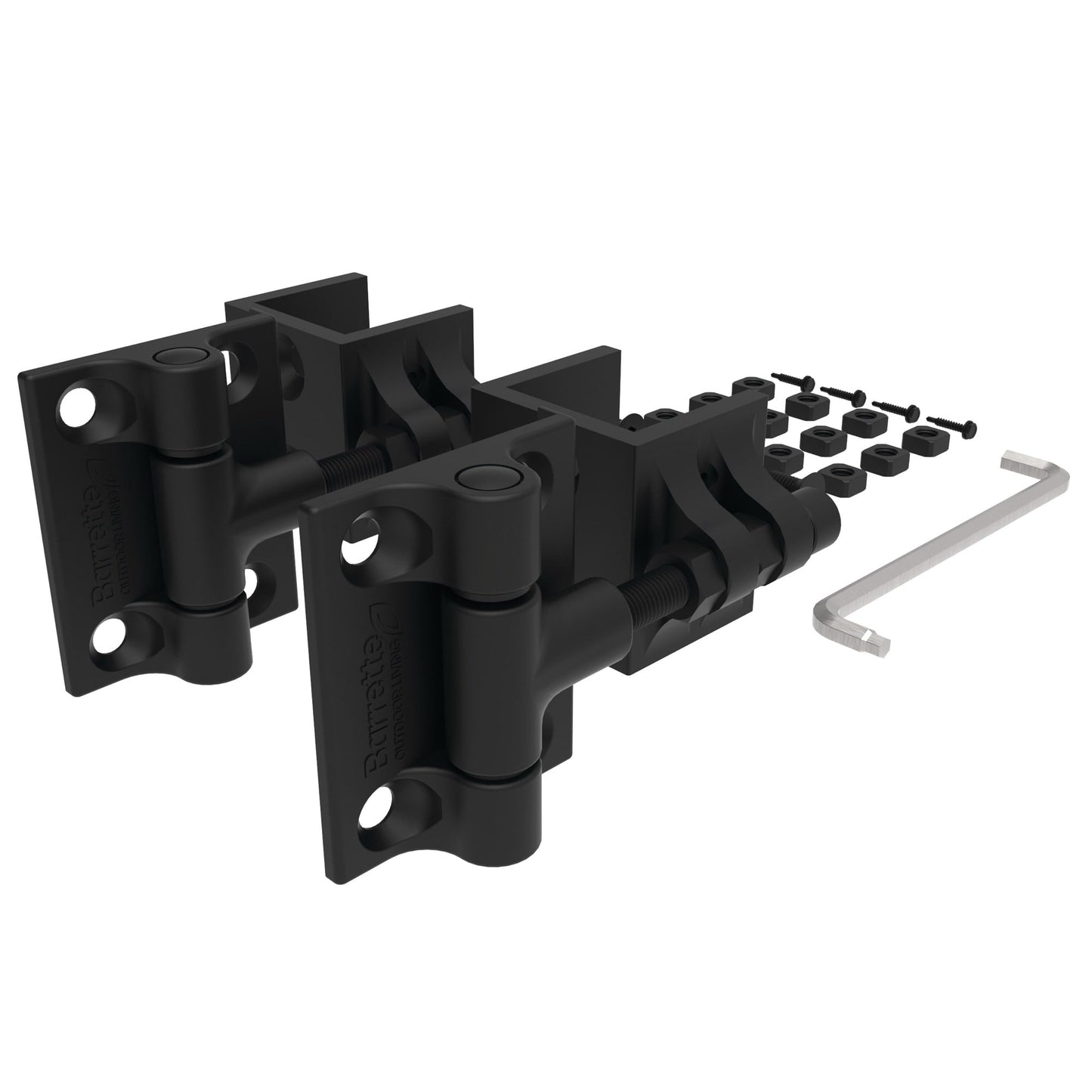 Estate Gate Hinge - 2.5" Upright-Hinges-BOL Hardware-Black-6-FenceCenter