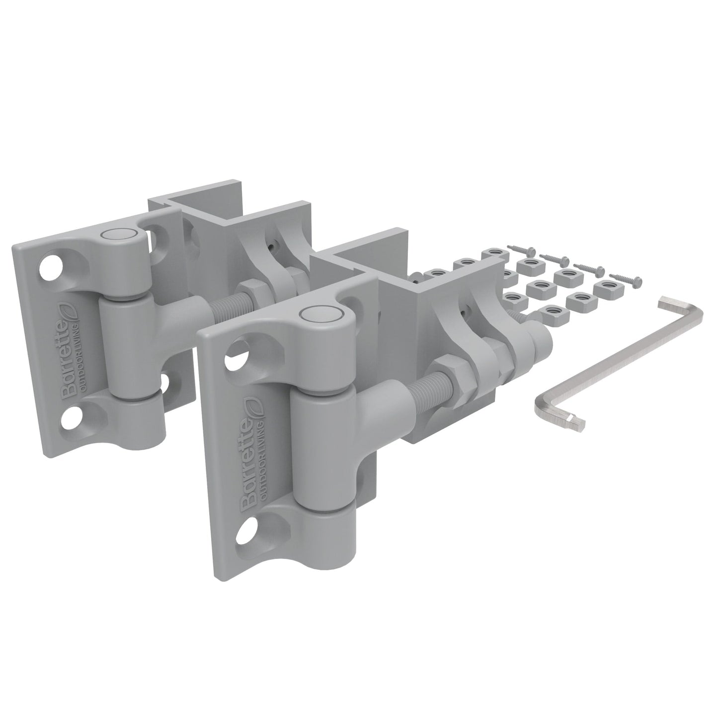 Estate Gate Hinge - 2.5" Upright-Hinges-BOL Hardware-Gray-6-FenceCenter
